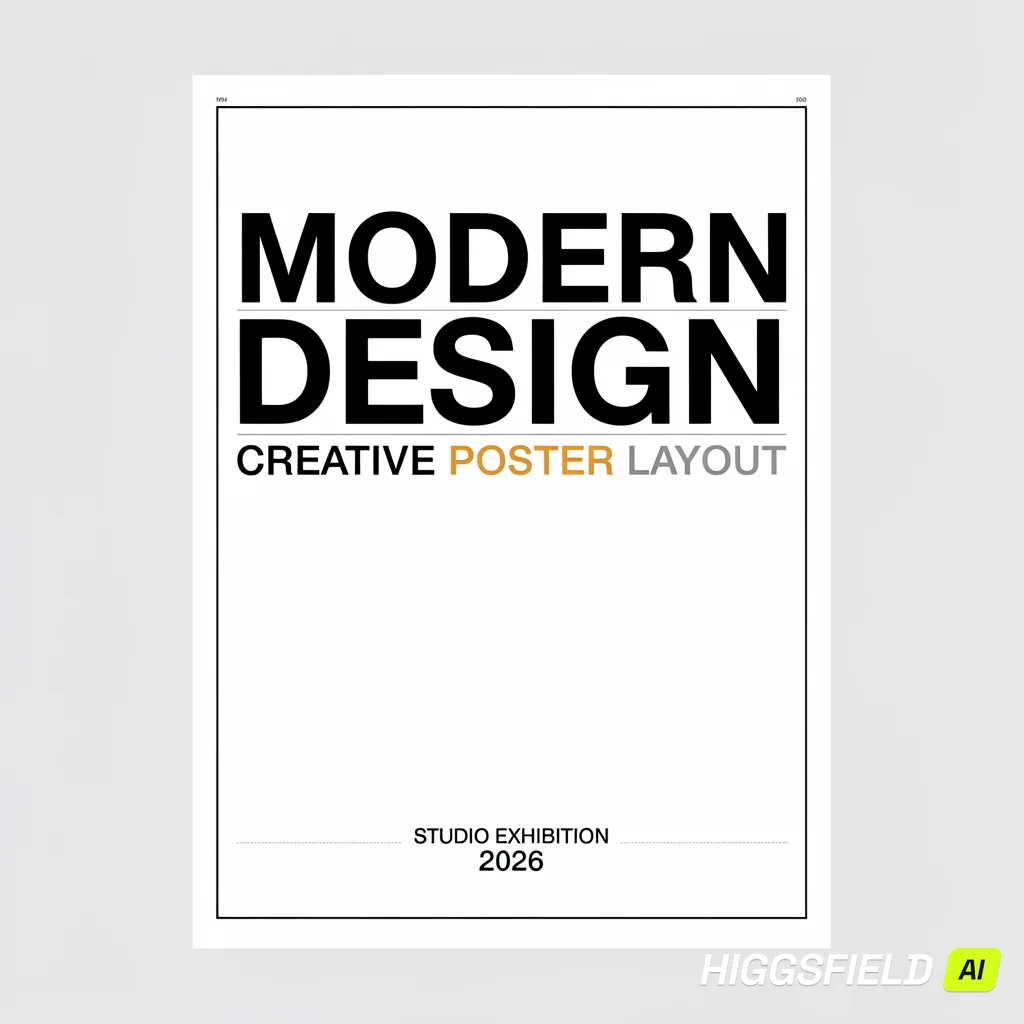 GPT Image 2 fine typography rendering example showing precisely spelled text on a modern poster design with clean kerning and consistent font weights