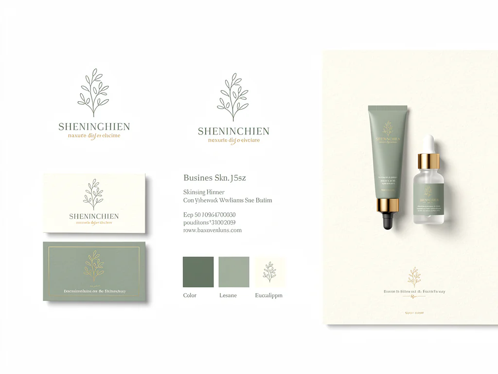 Elegant brand identity design with logo and patterns